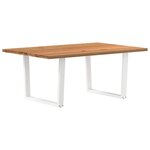 vidaXL Table à manger 180x120x74 cm bois de chêne massif rectangulaire