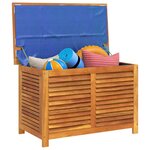 vidaXL Boîte de rangement de jardin persiennes 90x50x56 cm bois acacia