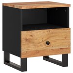 vidaXL Table de chevet Bois d'acacia solide et d'ingénierie