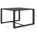 vidaXL Table basse Aluminium Anthracite