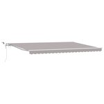 Auvent rétractable auto vidaXL avec LED gris clair 500x350 cm