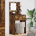 vidaXL Tables de maquillage pour chambre Chêne fumé 80 x 39 6 x 135 cm