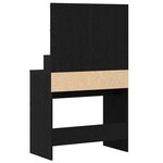 vidaXL Table de Toilette avec tiroir Chêne noir 80 x 41 x 134 5 cm