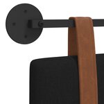 vidaXL Tête de lit suspendue Noir PU antique
