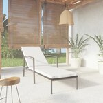 Vidaxl chaise longue de jardin avec coussin résine tressée noir