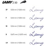 Plume de rechange Z50  M  noir x 5 LAMY