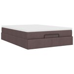 VidaXL Cadre de lit ottoman avec matelas marron foncé 140x190 cm tissu