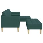 vidaXL Ensemble de Canapés avec coussin 2 Pièces Vert foncé Polyester