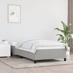 vidaXL Cadre de lit Gris clair 90x200 cm Tissu