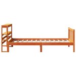 vidaXL Cadre de lit et tête de lit sans matelas cire marron 100x200 cm