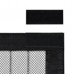 vidaXL Rideau de porte contre insectes 210x100cm 2 Pièces magnétique noir