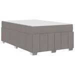vidaXL Cadre de lit avec matelas Taupe 120 x 200 cm tissu