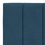 vidaXL Coussin de tête de lit Hanko bleu 100 cm velours