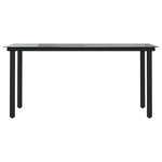 vidaXL Ensemble à manger jardin 5Pièces marron poly rotin verre