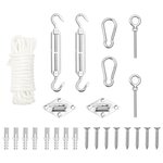 vidaXL Jeu d'accessoires de voile d'ombrage 9 Pièces Acier inoxydable