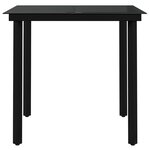 vidaXL Ensemble de salle à manger d'extérieur 3 Pièces Marron et noir
