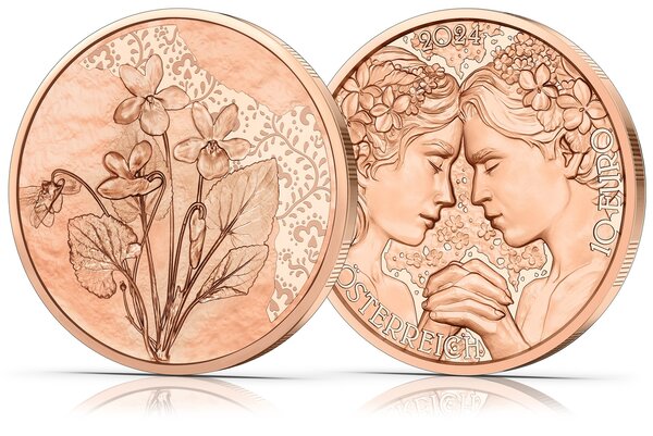 Pièce de monnaie 10 euro Autriche 2024 – Violette