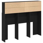vidaXL Cabinet de tête en chêne noir   120x19x103 5 cm  bois d'ingénierie