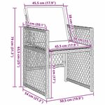 vidaXL Ensemble de salle à manger pour jardin 5 Pièces Noir polyrotin