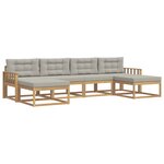 vidaXL Ensemble de canapés d'extérieur 6 pc Blanc et gris clair