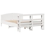vidaXL Cadre de lit sans matelas blanc 120x190 cm bois de pin massif