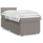 vidaXL Sommier à lattes de lit avec matelas Taupe 80x200 cm Tissu