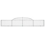 vidaXL Paniers à gabions arqués 7 Pièces 300x30x40/60 cm fer galvanisé