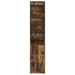 vidaXL Buffet haut chêne fumé 37 5x35x180 cm bois d'ingénierie