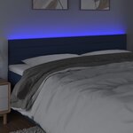vidaXL Tête de lit à LED Bleu 200x5x78/88 cm Tissu