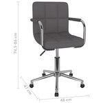 vidaXL Chaise pivotante de salle à manger Taupe Tissu