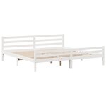 vidaXL Cadre de lit avec tête de lit sans matelas blanc 200x200 cm