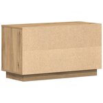 Meuble TV vidaXL en chêne artisanal 80x35x45 cm en bois d'ingénierie