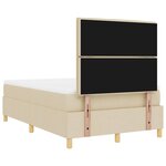 vidaXL Lit à ressorts avec matelas Crème 120 x 190 cm tissu