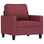 vidaXL Fauteuil avec repose-pied Rouge bordeaux 60 cm Tissu