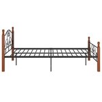 vidaXL Cadre de lit sans matelas noir métal 120x200 cm