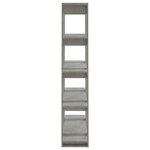 vidaXL Bibliothèque/Séparateur de pièce Gris béton 100x30x160 cm