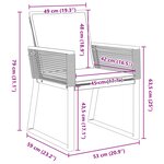 vidaXL Ensemble de salle à manger de jardin 5 pièces avec coussins noir en rotin poly
