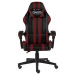 vidaXL Fauteuil de jeux vidéo Noir et rouge bordeaux Similicuir