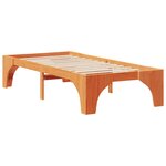 vidaXL Cadre de lit surélevé Marron 90 x 190 cm Bois massif en pin