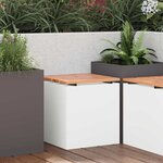 vidaXL Banc de jardin Blanc 40 x 40 x 43 cm Acier