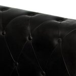 vidaXL Canapé Chesterfield à 2 places Noir Cuir véritable