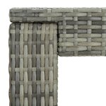 vidaXL Table de bar de jardin Gris 60 5x60 5x110 5 cm Résine tressée
