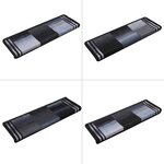 vidaXL Tapis d'escalier autocollants 15 Pièces 65x21x4 cm Noir et gris