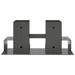 Aide à l'empilement de bois de chauffage 2 Pièces Anthracite Acier