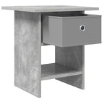 vidaXL Table de chevet 2 pc Gris béton 41 x 40 x 45 cm