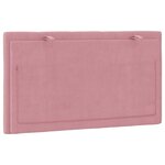 vidaXL Coussin de tête de lit rose 90 cm velours