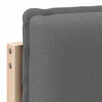 vidaXL Tête de lit capitonnée Gris Naturel et Clair 200 cm Pin massif