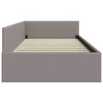 vidaXL Cadre de lit d'angle Taupe 90 cm x 190 cm Velours