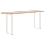 vidaXL Pieds de table console en U  2 pièces  blanc  28 x (72-73) cm  acier