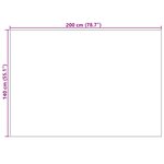 vidaXL Tapis de surface HUARTE Anthracite 200 x 140 cm Polyester